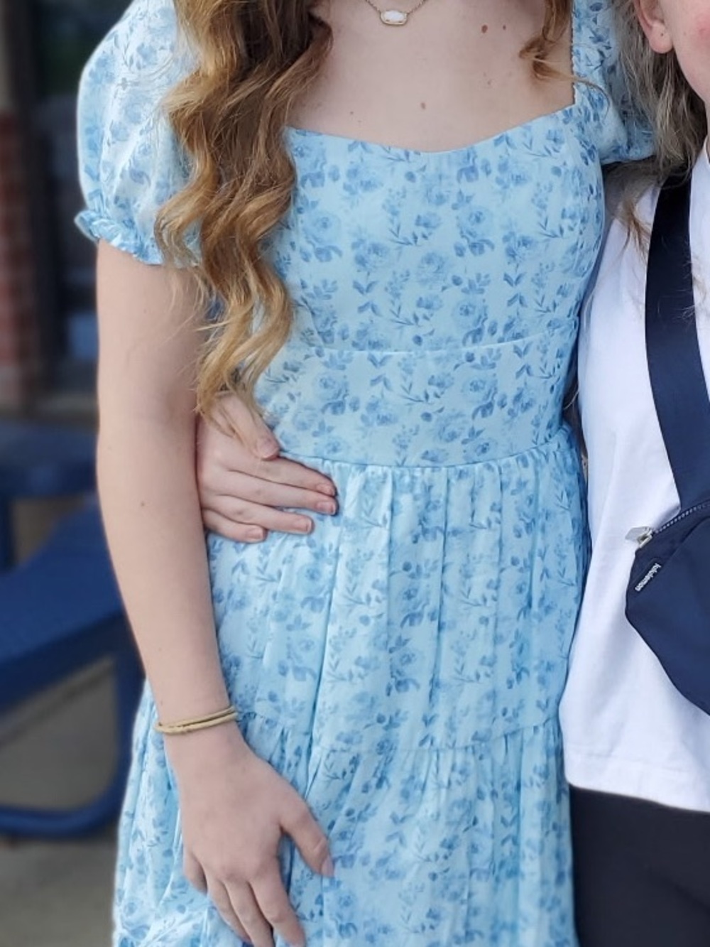 Altar'd State Light Blue Floral Ruffle Midi Dress - Picture 5 of 5